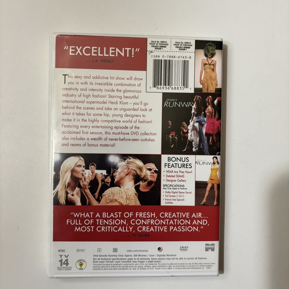 Project Runway - The Complete First Season (DVD, 2005, 3-Disc Set) - Picture 2 of 9